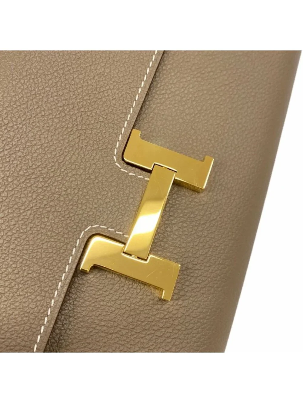 Hermes Wallet on Chain Constance to Go Evercolor Etoupe Gold Shoulder Bag